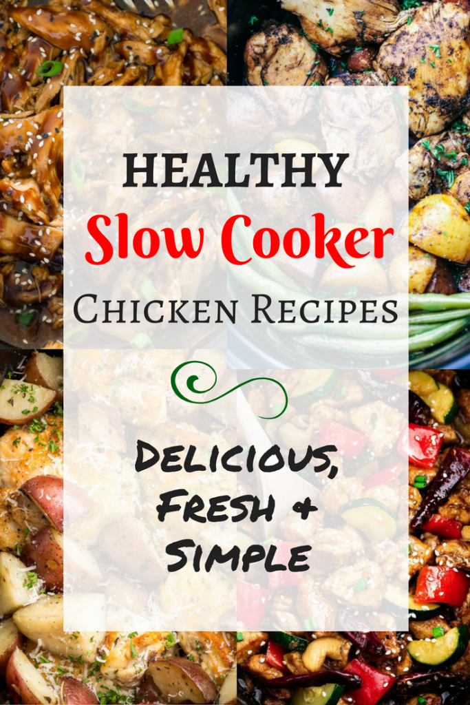 Healthy easy crockpot chicken recipes for your dump dinners this fall. Mouthwatering slow cooker chicken recipes for thighs, breast boneless meat, shredded chicken and more. Soups, chili, loaded potatoes, and delicious cheap crockpot meals. #slowcookerchicken #slowcookerchickenrecipes #crockpotchicken #crockpotrecipes #slowcookerrecipes
